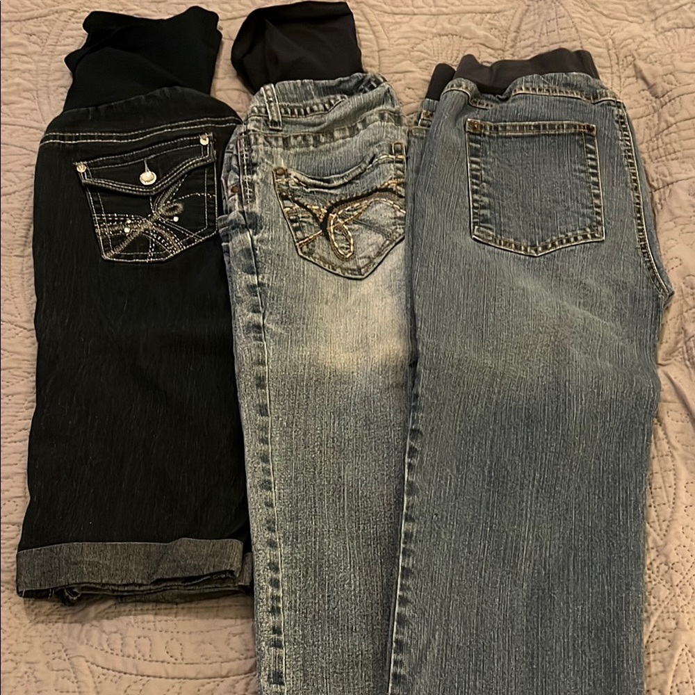 Maternity Bundle Lot Denim Shorts and Capris